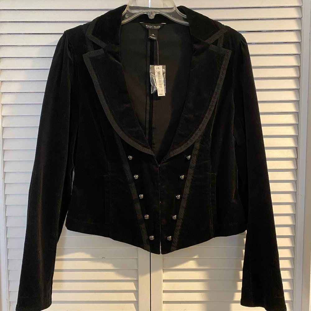 WHITE HOUSE BLACK MARKET Black Corduroy Blazer/Jacket